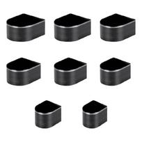 8Pcs Professional Leather Hole Punching Tool Leather Cutting Die Set Leather Craft Punching Tool for Handmade Craft black