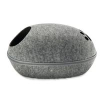 Dog Cat Bed Cave Sleeping Bag Zipper Egg Shape Felt Cloth Pet House Cat Basket Products for Cat Animals Supplies In Stoc pilka spalva