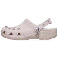 Crocs EVA Classic Edgy Beading Clog Casual Fashion Trendy Women clogs Beige 214138-2PL 36-37 white