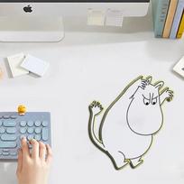 Cute Hippo Moomin Cartoon Diatom Mud Personality Mouse Pad Waterproof Non-slip Laptop Portable Creative Shaped Mouse Pad 22x22cm gray