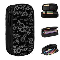 Mcr Band Punk Rock Pencil Cases Classic My Chemical Romance Pen Bag Student Large Storage School Supplies Zipper Pencilcases 21x10.5x5cm