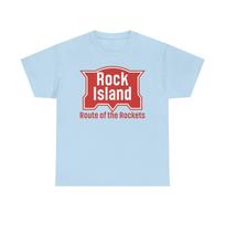 Rock Island Route of Rockets Vintage Railroad Logo T-Shirt 4XL red