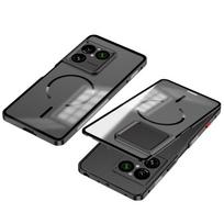 Magnetic Case For Sony Xperia 1 VIII Case For MagSafe Aluminium Alloy Metal Frame Matte Transparent Acrylic Cover Sony Xperia 1 VIII juoda