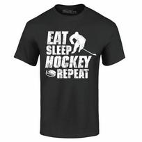 Eat Sleep Hockey Repeat T-shirt Hockey Shirts S black