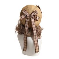 Bowknot Beret Hat for Female Joker Girls Lolita Style Octagonal Hat Lady Chauffeur Hat Cosplay Beanie Cap Cool Headdress 4 brown