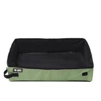 Portable Foldable Cat Litter Box Cross Border Cat Sandbox Practical Waterproof Oxford Cloth Cat Litter Box Cat Litter Box 40x30x11cm žalia