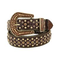 Gothic Waist Belt Shinning Rhinestone Belt for Woman Men Jeans Trousers Dress tamsiai ruda spalva