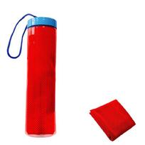 Quick Dry Absorbent Cooling Towel Easy Carry Bottle Design raudona