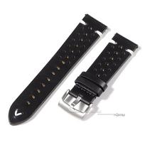 Breathable Genuine Leather Watch Strap Quick Release 20mm 22mm Cowhide Band Oil Wax Black Red Yellow Brown Women Men Watchbands 22mm raudona