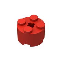 95pcs Cylinder 2x2 Round Brick with Axle Hole Building Block Set Accessories  DIY Assembly Parts Compatible with  Block Bricks  6143 3941 red