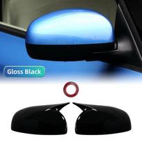 2PCS Side RearView Mirror Cover Caps For Skoda Fabia 2008 2009 2010 2011 2012 2013 2014 Car Styling Accessories black