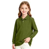 Girls' School Uniform Long Sleeve Casual Dress Top for Everyday Wear 140
