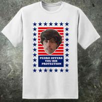 Unisexs Napoleon Dynamite Movie T Shirt Pedro Offers His Protection Funny 4XL gray