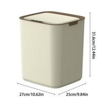 ONEKA 22L Smart Kitchen House Office Trash Can Automatic Opening Induction Trash Bin Garbage Can Compost Bin Battery Version 22L chaki