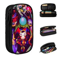 The Amazing Digital Circus Cartoon Pencil Cases New Pomni Jax Pen Holder Bag Student Big Capacity Students School Pencilcases 21x10.5x5cm gray