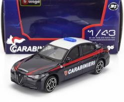 Bburago Alfa Romeo Giulia Diecast Model Car ALFA ROMEO GIULIA Carabinieri 2015 1/43 [Used] juoda