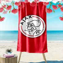 Red Ajax Amsterdam Logo Towel A must-have beach towel for beach travel 70cmx140cm(27x55inch) white