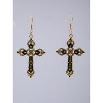 Jun'an Gothic Unisex Punk Cross Earrings