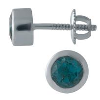 Sidabriniai auskarai su London Blue topazu 0.7ct (2007937) mėlyna