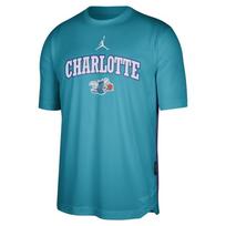 Jordan X NBA Collaboration Charlotte Hornets 2023/24 Player Edition Fashion Simple Pullover Short Sleeve T-Shirt Men T-Shirt Blue Green DX9617-415 L blue