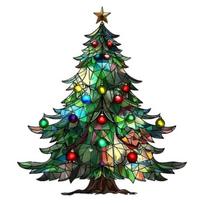 Acrylic Suncatcher Christmas Ornaments Stained Glass Effect 2D Flat Train/Christmas Tree/Santa Claus Window Hanging Decoration for Holiday Tree 8cm F