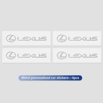 Lexus automobilio metalinis logotipas lipdukas dekoras Automobilio emblema lipdukai GX470 LS400 LX470 LX570 RC350 UX250h ES350 RX450h white