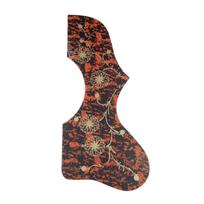 Professional Acoustic Guitar Replacement Part Pickguard Scratch Plate Self Adhensive Thickened Acoustic Guitar Pickguard raudona