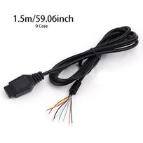 Cable for Sega Genesis 2 MD 2 Control Cable for Mega Drive 2 Gamepad Controller Extend Cord 9Pin Game Console Wire black