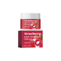 Strawberry Moisturizing Hair Removal Cream Body Skin Care Gentle Cleansing Easy Rinse Portable Hair Remover 50ml