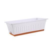 PP flower box, flower pot with tray with drainage holes, rectangular flower pot balta