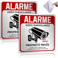 PC French Private Property  CCTV in Use Security Sign SelfAdhesive Warning Label   or  Pack for Property  Surveil 20x30cm（7.8x11.8inch）