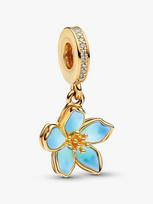 Pandora Blue Blossom Dangle Charm beige
