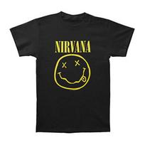 Nirvana Smile Face Logo Slim Fit T-shirt Medium Black XXL yellow