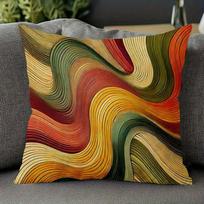 Vintage Persian Style Swirl Pattern DoubleSided Pillowcase Vibrant Abstract Nature Art Cushion Cover Zipper Closure 40cmx40cm(16x16Inch) beige
