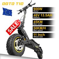 OOTD T10 Electric Scooter 11-Inch Off-road Tire All Terrain 48V13.5AH Battery 900W Motor Peak EScooter City Commuting Scooter Urban Foldable E-Scooter