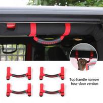 4x Top Roll Bar Grab Handles Grip Wide For Jeep Wrangler CJ YJ TJ JK JK JL Red black