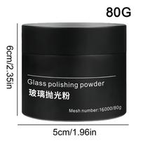 Car Glass Polishing Powder, 80g Auto Scratch & Oil Film Remover, Safe Cleaner For Subtle Scratches Water Marks Stubborn Stains gray