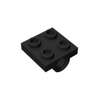 MOC 10PCS 2817 Modified 2x2 With Pin Holes Building Blocks Plate Education Bricks Particle Puzzle Toy Children Birthday Kid Gift black