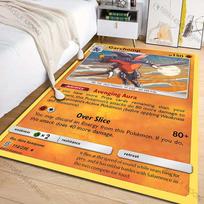 Įvairių dydžių Pokémon Garchomp kortelės spaudinio kilimas svetainei, miegamajam, vaikų kambariui, namų dekoravimui, zoninis kilimėlis, sofos uždangalas, persirengimo kambarys, žaidimų kilimėlis 40cm x 60cm blue