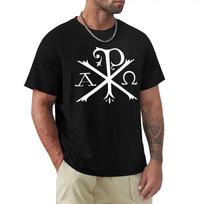 Christian Chi Rho Labarum Christogram Cross Faith T-shirt Boys Plus Sizes Unisex Y2k Clothing Cotton Tee S įvairiaspalvis