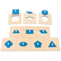 10PCS Set Wooden Geometric Peg Board Montessori Math Materials Educational Shape Matching Toys For Kids Boys Girls