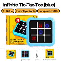 New Portable Tic-Tac-Toe Multifunctional Electronic Game Stress Relief  Educational Board Game Suitable For Adults And Kids mėlyna