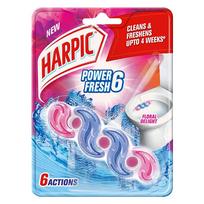 Harpic Power Fresh 6 tualeto krašto blokeliai, Gėlių džiaugsmas - 35 g red