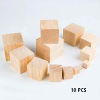 10 vnt. nebaigtas tuščias medinis kubas medžio apdirbimo amatas rankų darbo medžiaga vaikų žaislas medinis kvadratinis blokas 1x1x1cm beige