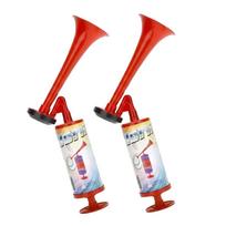 Air Horn Bear Deterrent—No Gas, No Batteries Required—Loud Volume, Set of 2 red