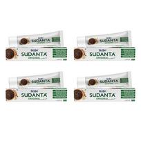 Sri Sri Tattva Sudanta Original Toothpaste - All Natural, Fluoride Free Tooth Paste with Cloves, Cinnamon, Bakul & More - 200g (Pack of 4), for Kid white