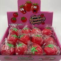 Cross-border decompression strawberry pinch music decompression TPR simulation fruit decompression slow rebound student vent toy sale United States