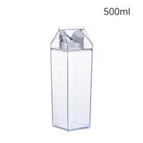 500/1000 ml pieno dėžutė vandens butelis kvadratinis pienas kavos sultys arbatos puodelis skaidrus pieno saugykla lauko sporto stovyklavietėje 500ML