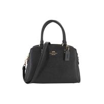 COACH Lillie Cross Grain Leather Laptop Bag, Briefcase, Shoulder Bag, Crossbody Bag, Handbag Small Women's Black 91146-IMBLK One Size 1 black