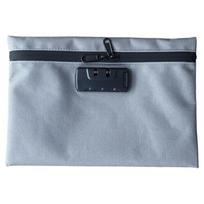 Canvas Money Bag with Lock Zip Closure Security Document Bag Secure Portable Locking Pouch  Camping pilka